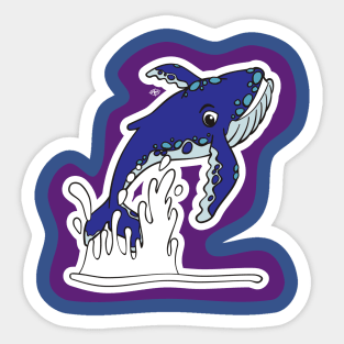 Jumping Whale Sticker